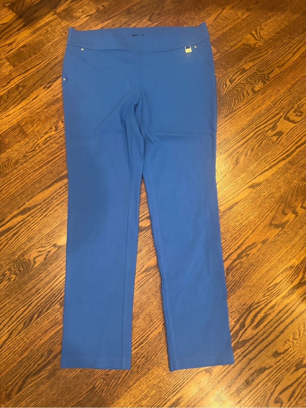 Rafaella- Blue Stretch Pull-On Pants